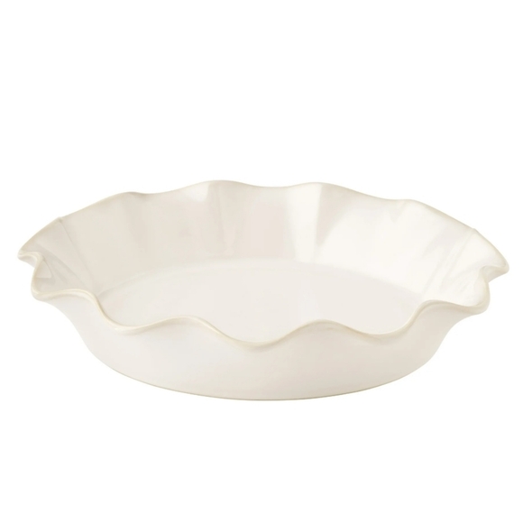 ❤️ 2025 The Pioneer Woman Colette Ruffled Edge Linen Pie Pan - Picture 5 of 5